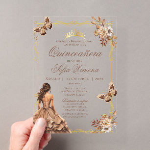 Quincenera Invitation in Spanish Boho