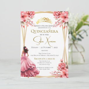 Quincenera Invitation in Spanish Boho
