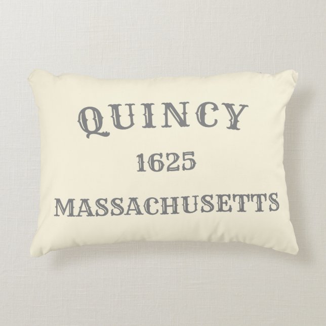 Quincy MA Accent Pillow (Front)