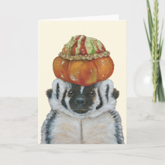 Quincy the American badger card