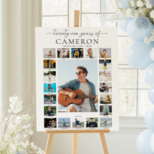 Quinn 21st Birthday Photo Timeline Poster