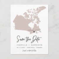 QUINN- Canada Map Save the Date (Moveable Heart!)