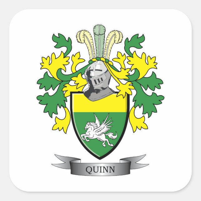 Quinn Coat of Arms Square Sticker (Front)