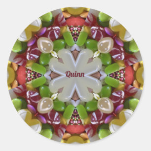 QUINN ~ EASTER CANDY ~ CLASSIC ROUND STICKER