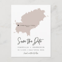 QUINN Ibiza Map Save the Date (Moveable Heart!)