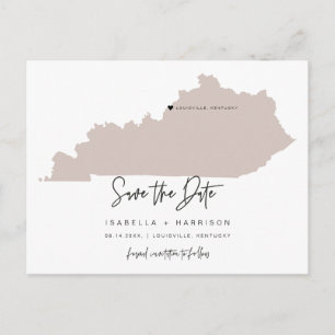 QUINN- Kentucky Carte Enregistrer la date Moveable