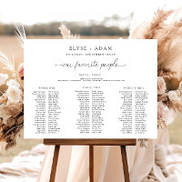 Quinn Minimal 3 Banquet Seating Chart Foam Board