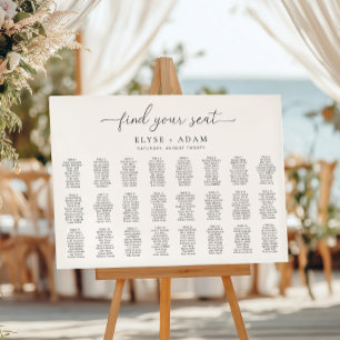 Quinn Modern Minimal 24 Table Seating Poster