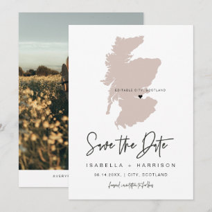 QUINN SCOTLAND Blush Pink Carte Photo Enregistrer 