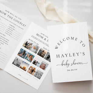 Quinn Script Baby Shower Game Booklet