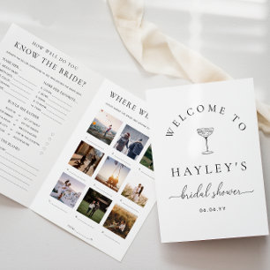 Quinn Script Bridal Shower Game and Menu Booklet