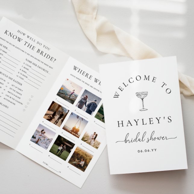 Quinn Script Bridal Shower Game and Menu Booklet (Bridal Shower Game and Menu Booklet Quinn Script )