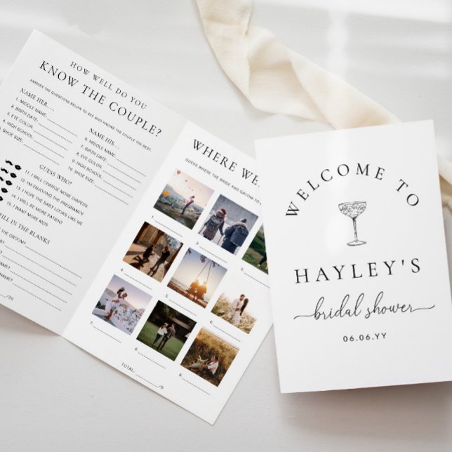 Quinn Script Bridal Shower Game Booklet Invitation (Creator Uploaded)