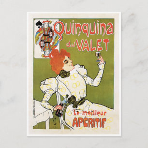 Quinquina Du Valet Le Meilleur Aperitif Drink Ad Postcard