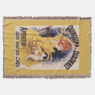 Quinquina Dubonnet Aperitif Promotional Poster Throw Blanket