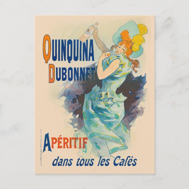 Quinquina Dubonnet Apéritif Vintage Poster 1895 Postcard (Front)