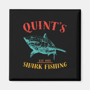 Quint’s Shark Est. 1975 Fishing Funny Retro Fishin Magnet