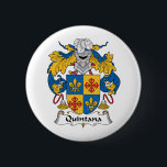 Quintana Family Crest 2 Inch Round Button<br><div class="desc"></div>