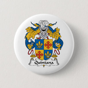 Quintana Family Crest 2 Inch Round Button