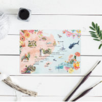 Quintana Roo | Carte Itinéraire De Mariage De Dest
