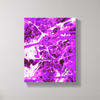 Quintessence Purple Abstract Splatter Canvas Print
