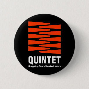 Quintet - Grappling Team BJJ Premium 2 Inch Round Button