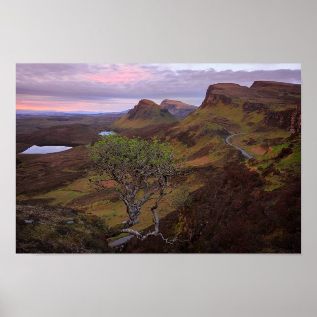 Quiraing sunrise landscape on Skye Poster (Front)