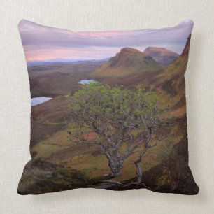 Quiraing sunrise landscape on Skye Throw Pillow
