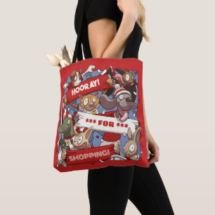 Quirk Animal Fans Hooray For Shopping Illustration Tote Bag