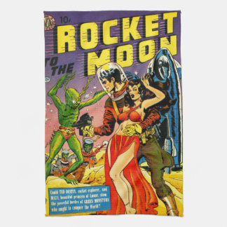 QUIRKY 1950's SCI FI PULP DESIGN Kitchen Towel
