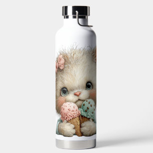 QUIRKY ADORABLE SUMMER THEMED KITTY CAT WATER BOTTLE