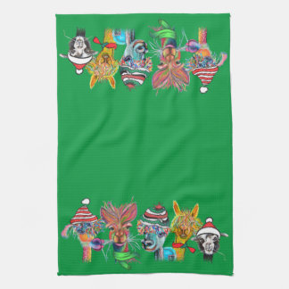 quirky alpaca kitchen towel