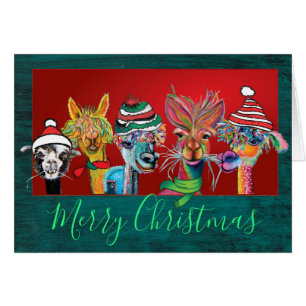 Quirky Alpacas Joyeux Noël carte 20-1