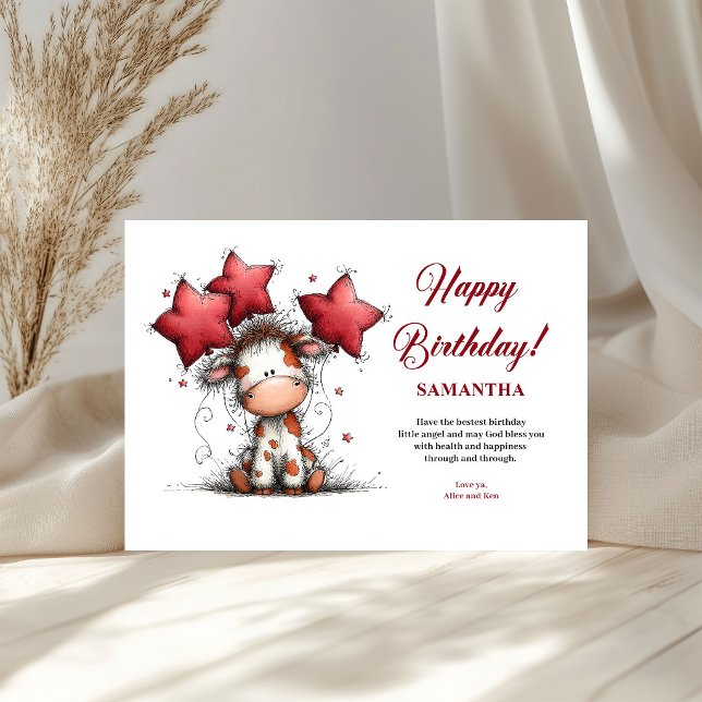 Quirky Animals Personalized kids greeting card (Quirky Animals Personalized kids greeting card)