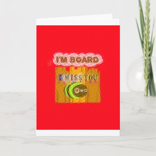 Quirky Bee Art Print Card (Front)
