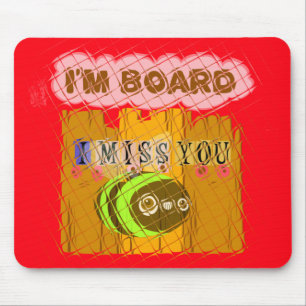 Quirky Bee Art Print Mouse Pad