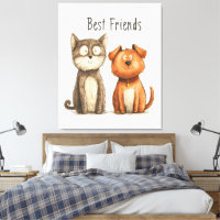 Quirky "Best Friends" Wall Art