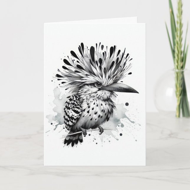 Quirky Bird For Birthday Card (Front)