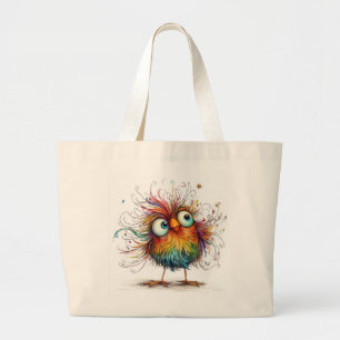 Quirky Bird Large Tote Bag