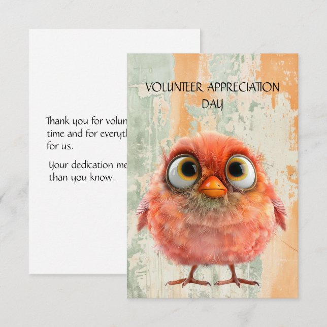 Quirky Bird Volunteer Appreciation Day (Front/Back)