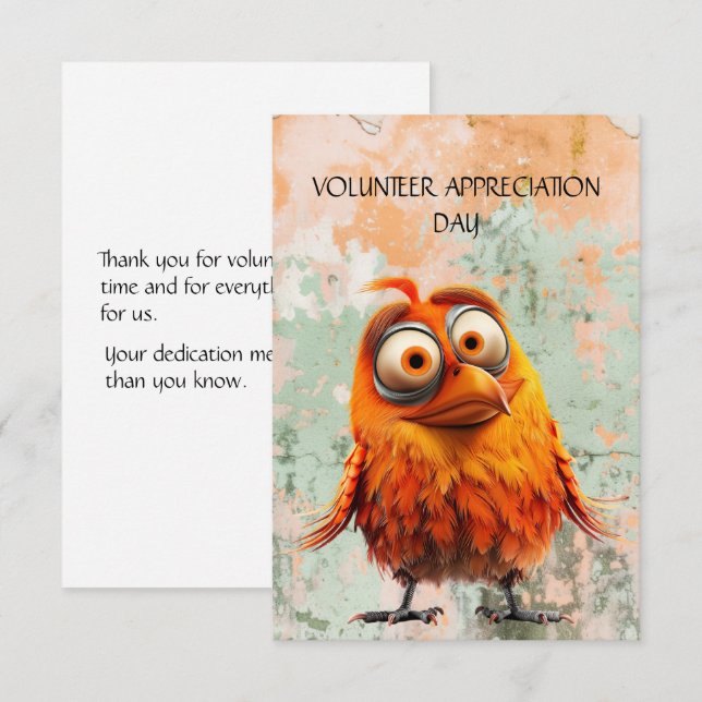 Quirky Bird Volunteer Appreciation Day (Front/Back)