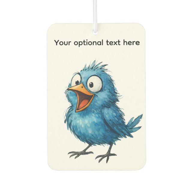 QUIRKY BLUE BIRD  AIR FRESHENER (Front)