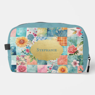 Quirky Boho Patchwork pattern make up bag