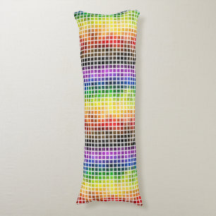 Quirky Boho Plaid Colourful Gay Rainbow Pride Flag Body Pillow