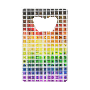 Quirky Boho Plaid Colourful Gay Rainbow Pride Flag Credit Card Bottle Opener
