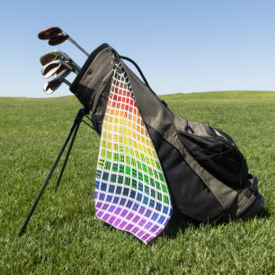Quirky Boho Plaid Colourful Gay Rainbow Pride Flag Golf Towel