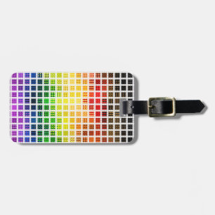 Quirky Boho Plaid Colourful Gay Rainbow Pride Flag Luggage Tag