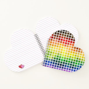 Quirky Boho Plaid Colourful Gay Rainbow Pride Flag Notebook