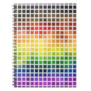 Quirky Boho Plaid Colourful Gay Rainbow Pride Flag Notebook