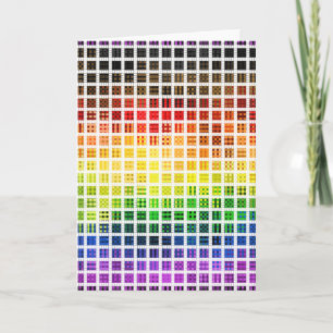 Quirky Boho Plaid Colourful Gay Rainbow Pride Flag Thank You Card